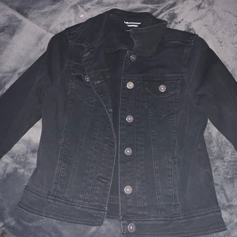 black jean jacket